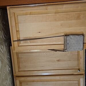 Coach Madison Op Art Needlepoint Signature Swingpack Crossbody Shoulder Bag Tan